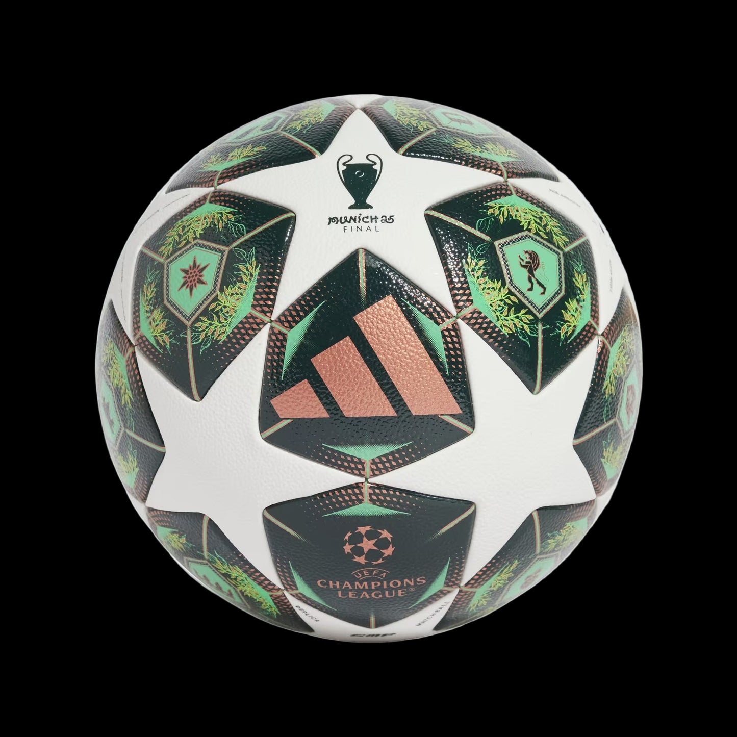 Original Quality Adidas soccer ball with UEFA Champions League by ballo.pk
logo on a white background